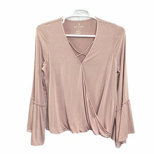 AEO Soft & Sexy Bell Sleeve Dressy Top Blouse XL